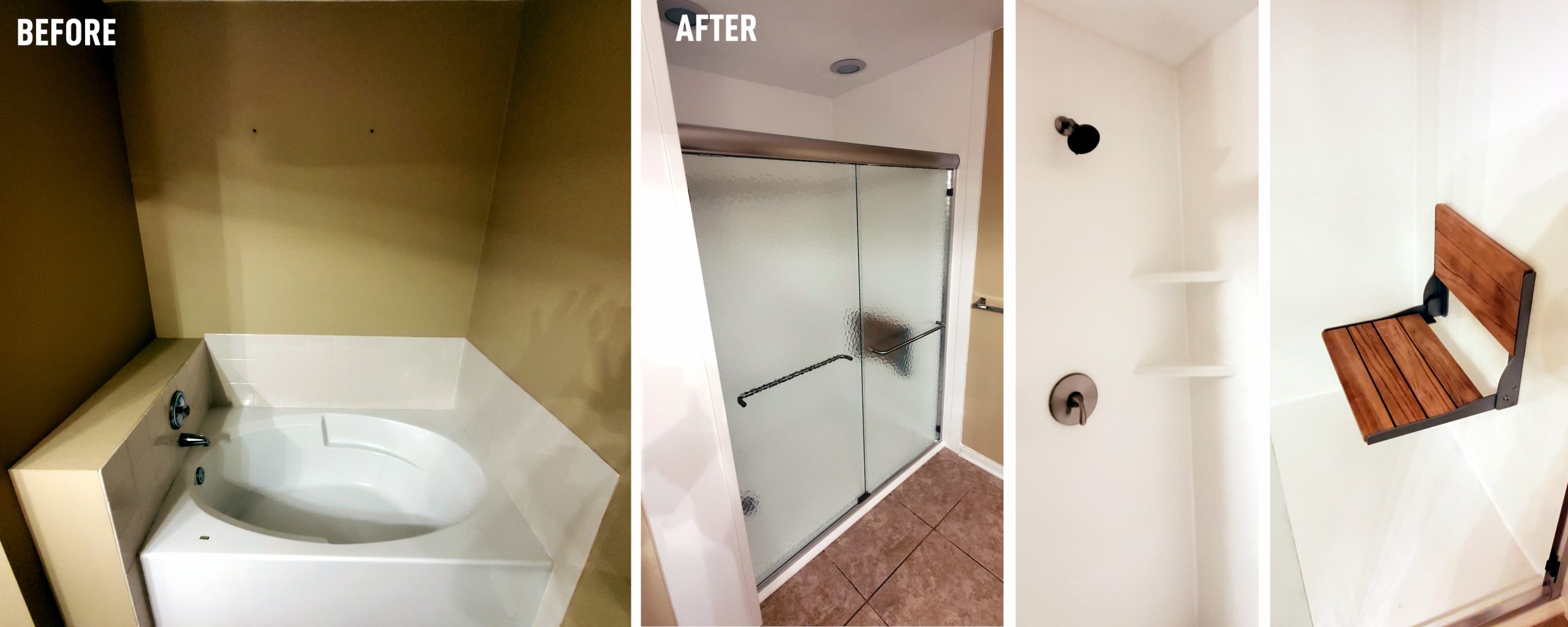 Bath 2 Shower Conversion - Fox Valley Home Services